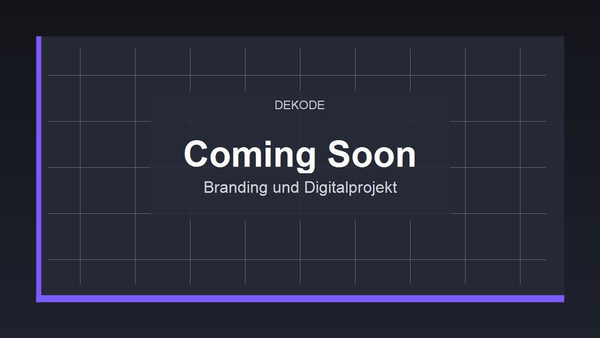 Coming Soon Projekt - Branding und Markenentwicklung