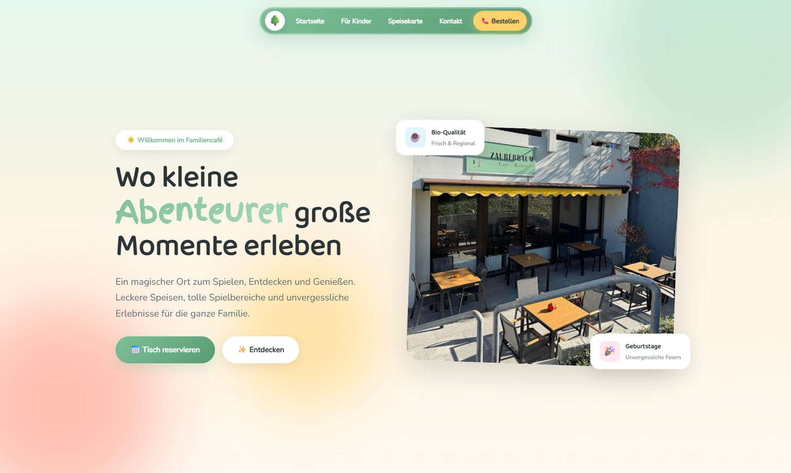 Zauberbaum Eningen Website und Markenentwicklung